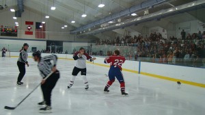 17 seconds into the game Rochesterâ€™s Tom Harrison and Lake Erieâ€™s T.J. Reynolds dropped the gloves